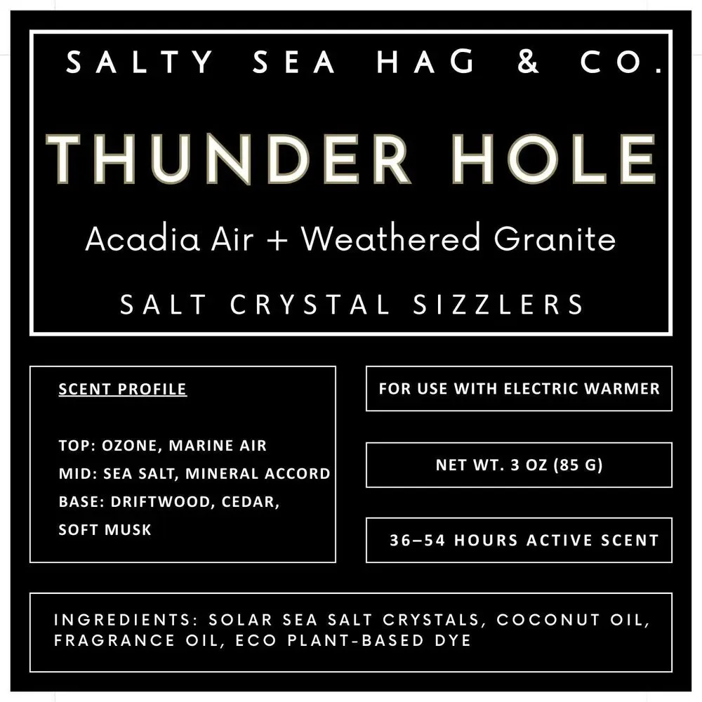 Thunder Hole Salt Crystal Sizzlers - Acadia Air + Weathered Granite Scent